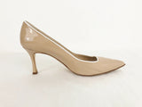 Manolo Blahnik Beige Patent Leather Pumps Size 39 It (9 Us)