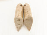 Manolo Blahnik Beige Patent Leather Pumps Size 39 It (9 Us)