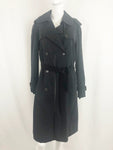 Moschino Black Belted Trench Coat Size 12