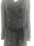 Moschino Black Belted Trench Coat Size 12