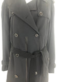 Moschino Black Belted Trench Coat Size 12