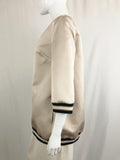 D. Exterior Satin Bomber Coat Size M
