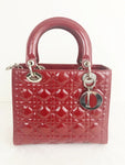 Lady Dior Medium Patent Leather Bag