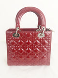 Lady Dior Medium Patent Leather Bag