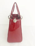 Lady Dior Medium Patent Leather Bag