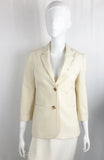 The Row Ivory 3/4 Sleeve Blazer Size 8