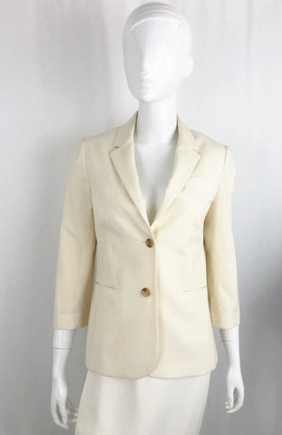 The Row Ivory 3/4 Sleeve Blazer Size 8