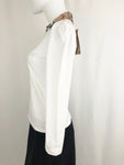 NEW Burberry Check Collar Long Sleeve Size M