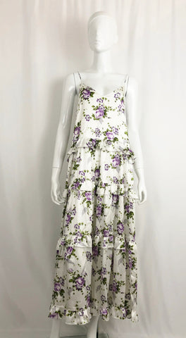 Les Reveries Satin Maxi Dress Size 4
