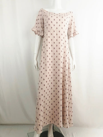 NEW Silk Maxi Dress Size 44 It (M / 8 Us)